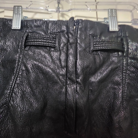 Free People Payton Faux Black Leather Mini Skirt Size 4 - Picture 8 of 9